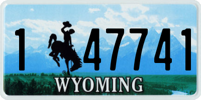 WY license plate 147741
