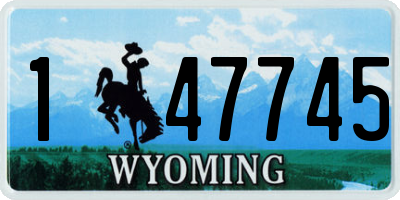 WY license plate 147745