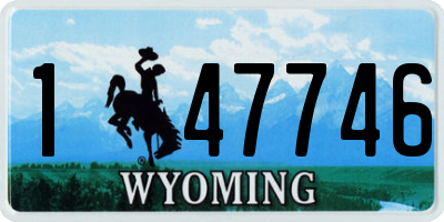 WY license plate 147746
