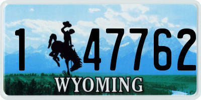 WY license plate 147762