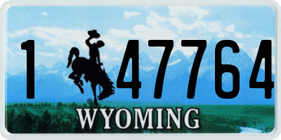 WY license plate 147764