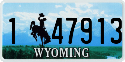 WY license plate 147913