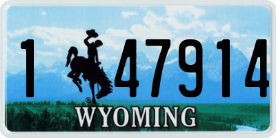 WY license plate 147914