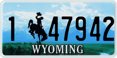 WY license plate 147942