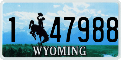 WY license plate 147988