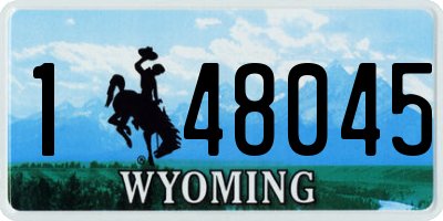 WY license plate 148045