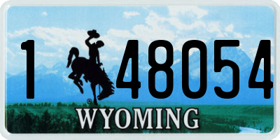 WY license plate 148054