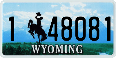 WY license plate 148081