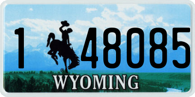 WY license plate 148085