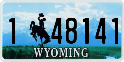WY license plate 148141