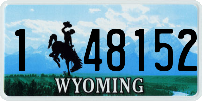 WY license plate 148152