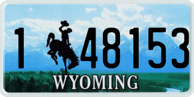 WY license plate 148153