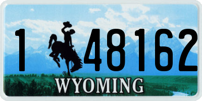 WY license plate 148162