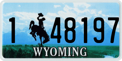 WY license plate 148197