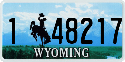 WY license plate 148217
