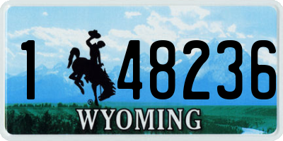 WY license plate 148236