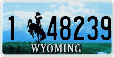 WY license plate 148239
