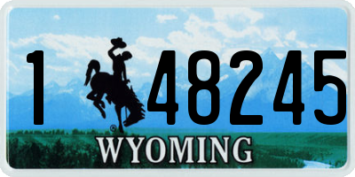 WY license plate 148245