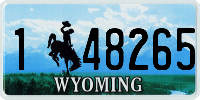 WY license plate 148265