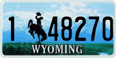 WY license plate 148270