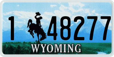 WY license plate 148277