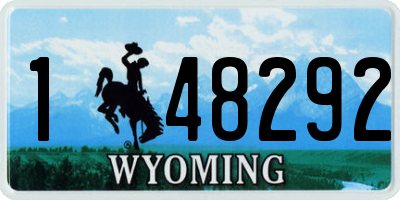 WY license plate 148292