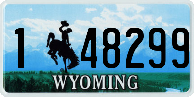 WY license plate 148299