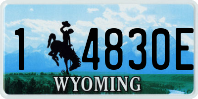 WY license plate 14830E