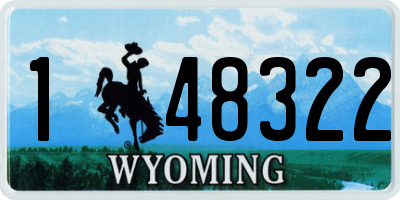 WY license plate 148322