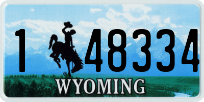 WY license plate 148334