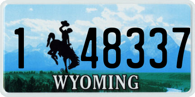 WY license plate 148337
