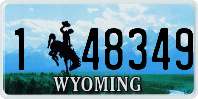 WY license plate 148349