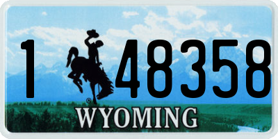 WY license plate 148358
