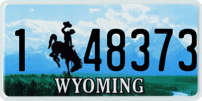 WY license plate 148373