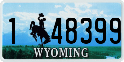 WY license plate 148399