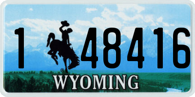 WY license plate 148416