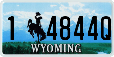 WY license plate 14844Q