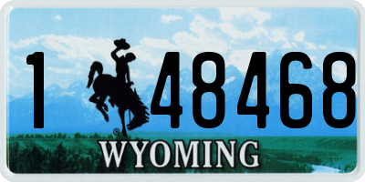 WY license plate 148468