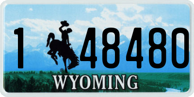 WY license plate 148480