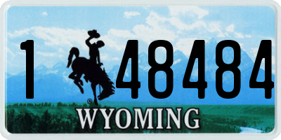 WY license plate 148484