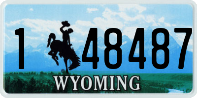 WY license plate 148487
