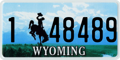 WY license plate 148489