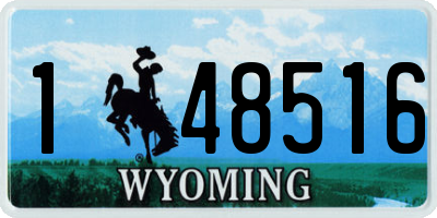 WY license plate 148516