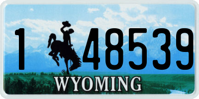 WY license plate 148539