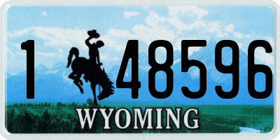 WY license plate 148596