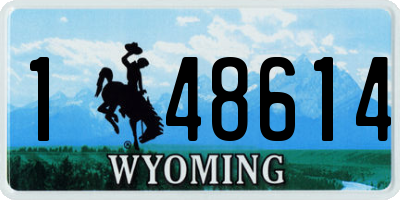 WY license plate 148614