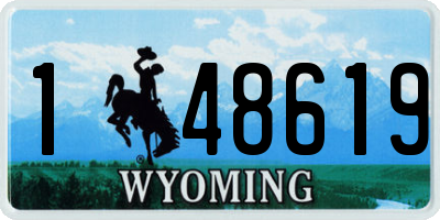 WY license plate 148619