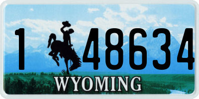 WY license plate 148634