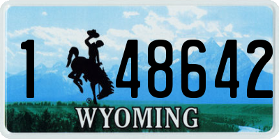 WY license plate 148642