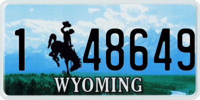 WY license plate 148649